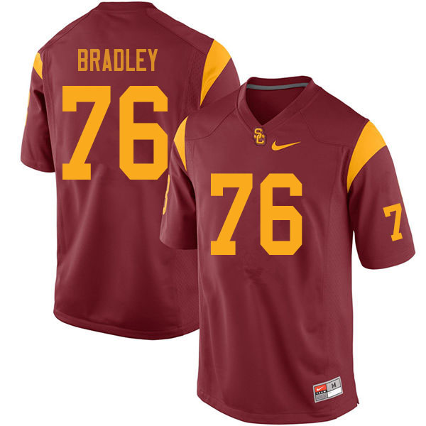 Men #76 Clayton Bradley USC Trojans College Football Jerseys Sale-Cardinal